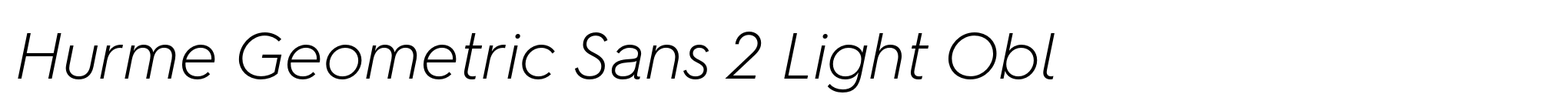 Hurme Geometric Sans 2 Light Obl image